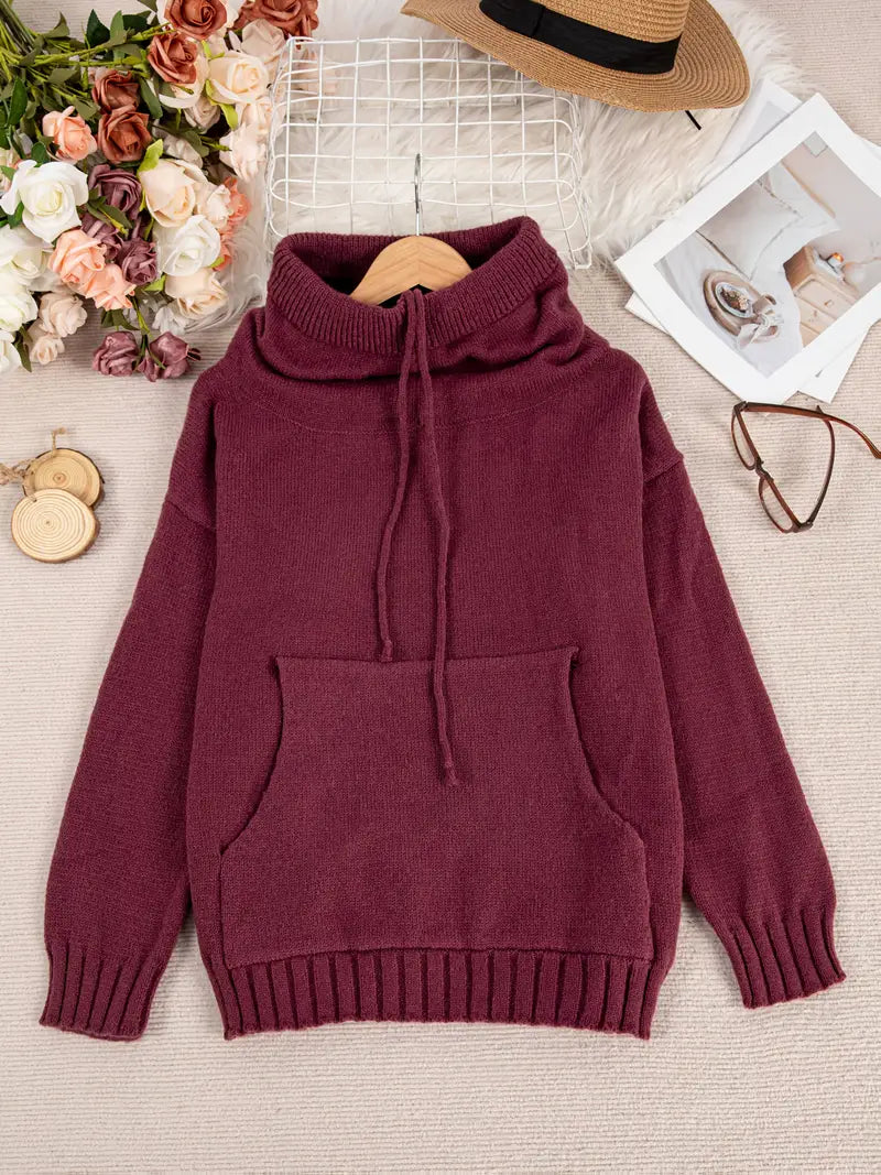 Natala - Πλεκτό πουλόβερ με τσέπη καγκουρό