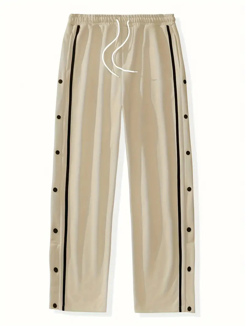 Mendis - Περιστασιακό αθλητικό παντελόνι με ίσια γραμμή και κουμπιά