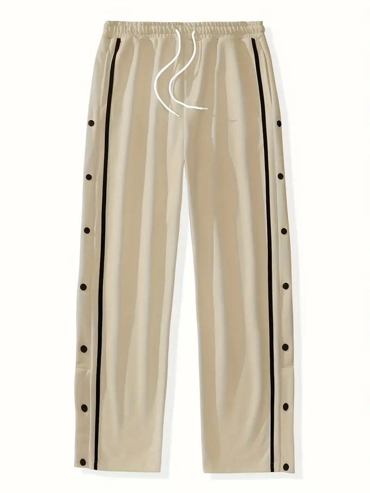 Mendis - Περιστασιακό αθλητικό παντελόνι με ίσια γραμμή και κουμπιά
