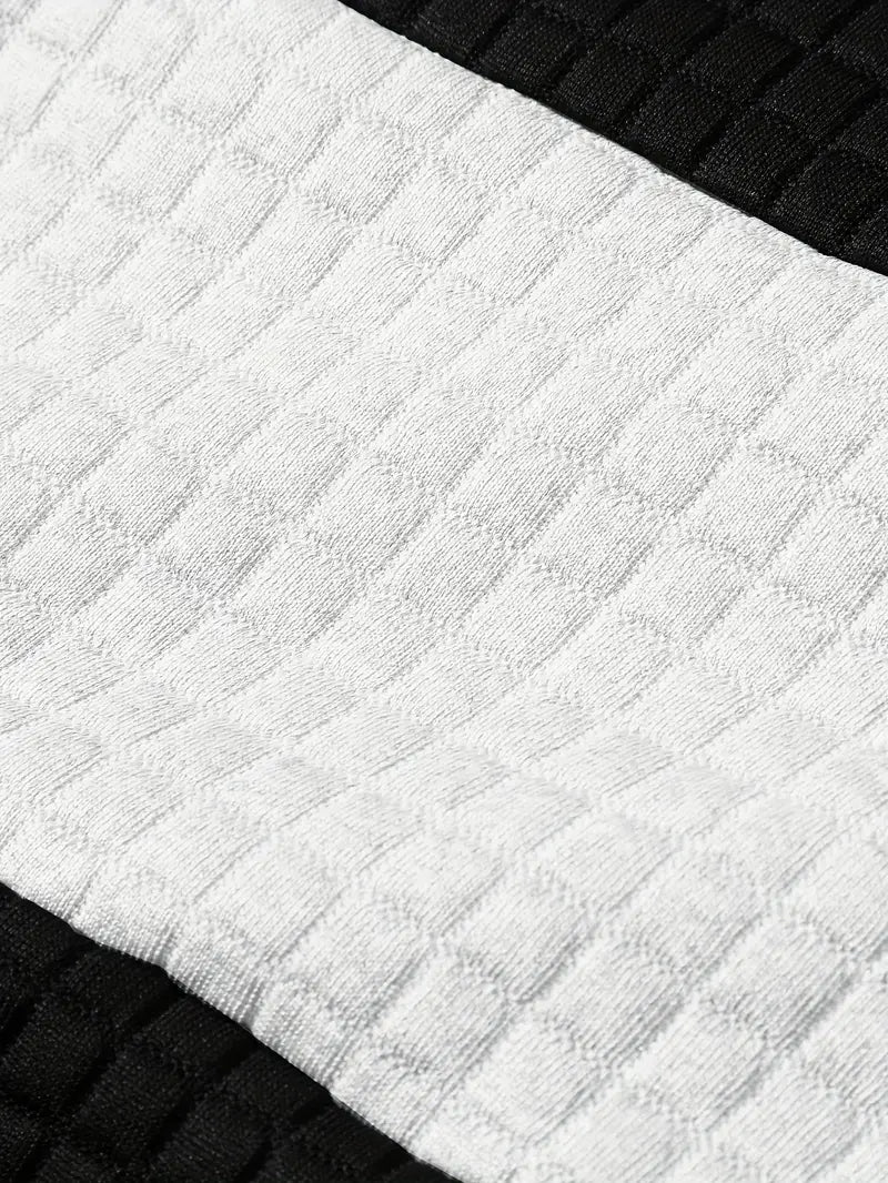 Arvid - Φούτερ με κουκούλα και υφή Χρωματικό μπλοκ