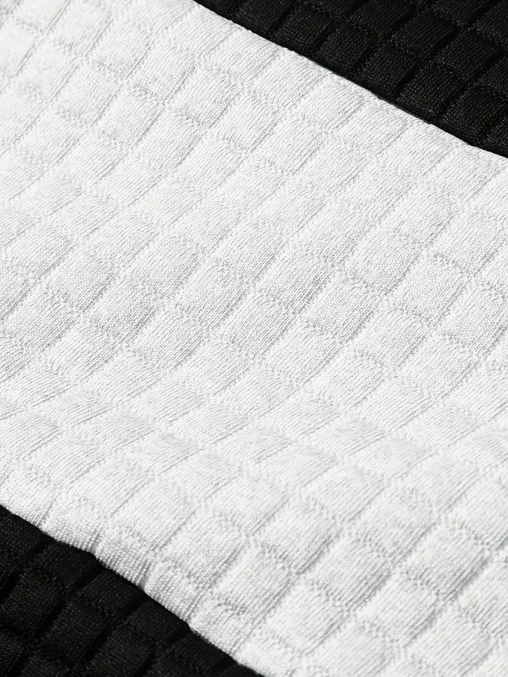 Arvid - Φούτερ με κουκούλα και υφή Χρωματικό μπλοκ