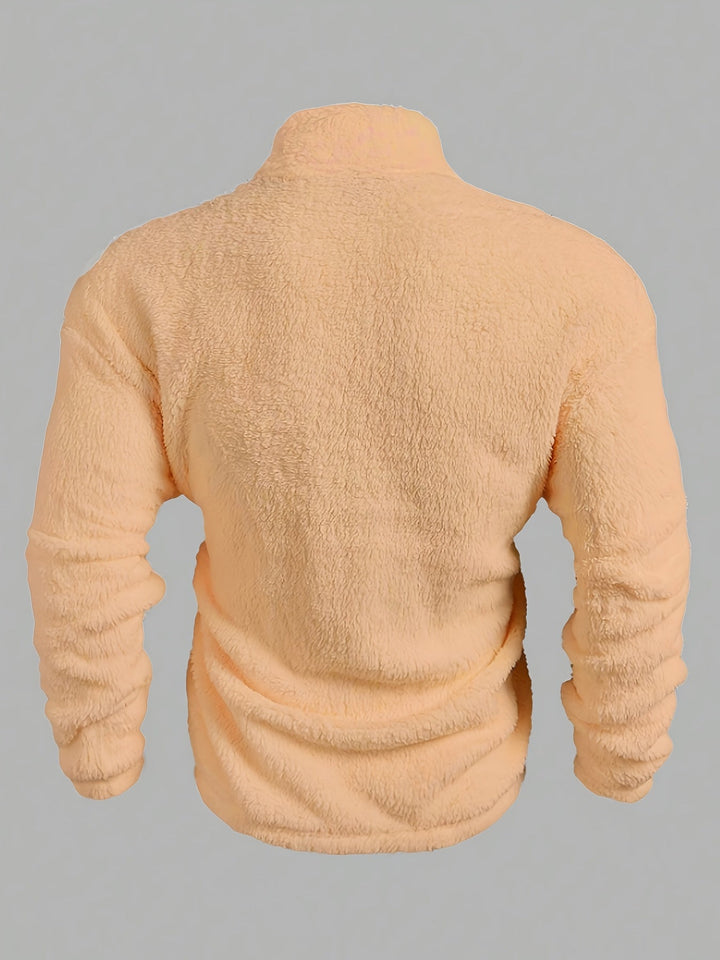 Kamil - Πουλόβερ με μισό φερμουάρ από φλις