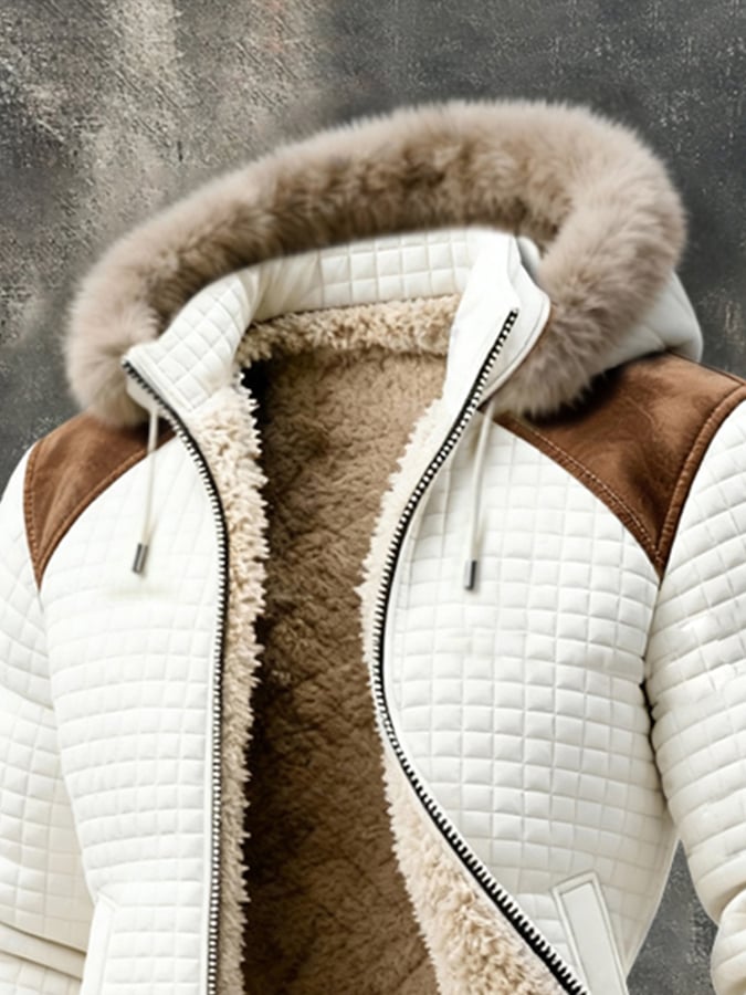 Vikram - Ρετρό ζεστό μπουφάν για εξωτερική χρήση με σχέδιο βάφλας