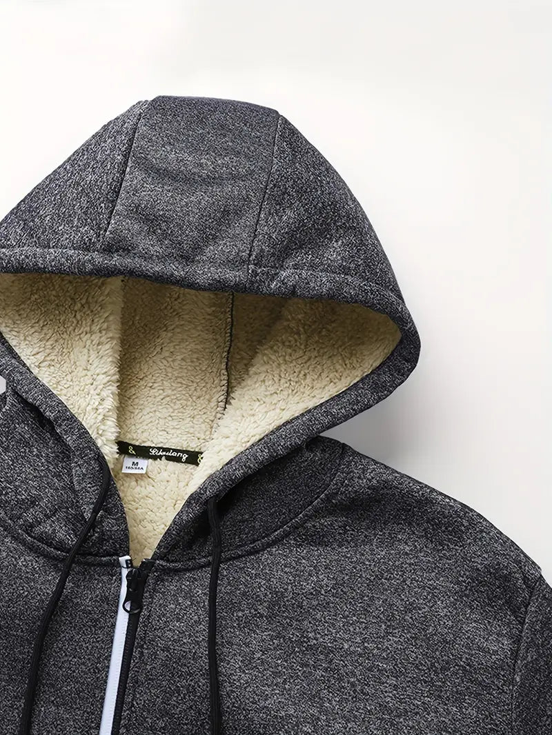 Helge - Περιστασιακό φούτερ με κουκούλα και φερμουάρ