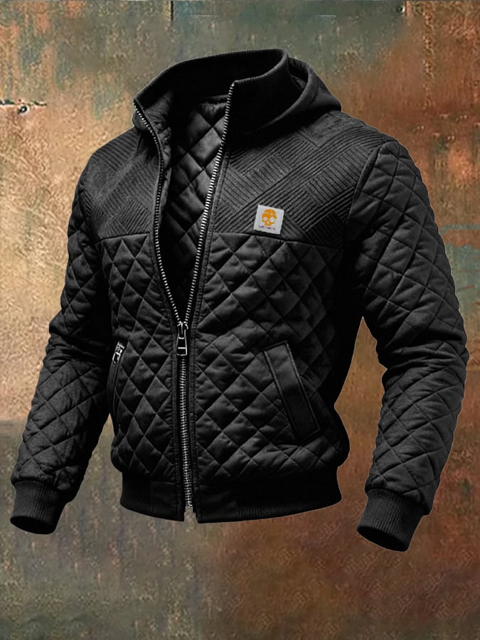 Istvan - Μπουφάν με καπιτονέ patchwork και πολλαπλές τσέπες