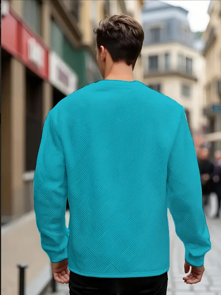 Malinga - Περιστασιακό Γεωμετρικό μοτίβο Φούτερ Με μακρύ μανίκι