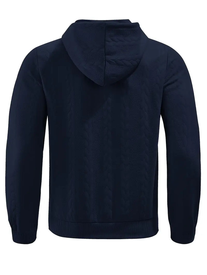 Philipp - Casual φούτερ με κουκούλα και φερμουάρ και μακριά μανίκια