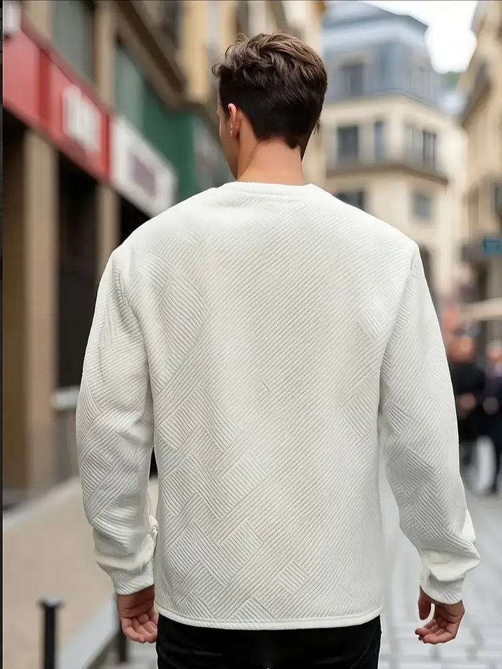 Malinga - Περιστασιακό Γεωμετρικό μοτίβο Φούτερ Με μακρύ μανίκι