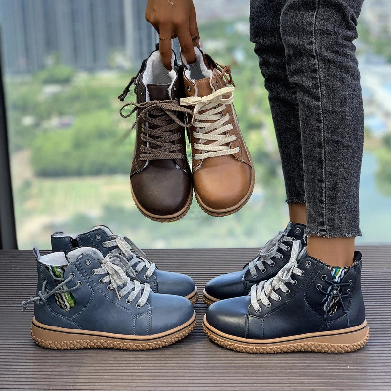 Noline - Άνετα μποτάκια Αστράγαλος με κορδόνια