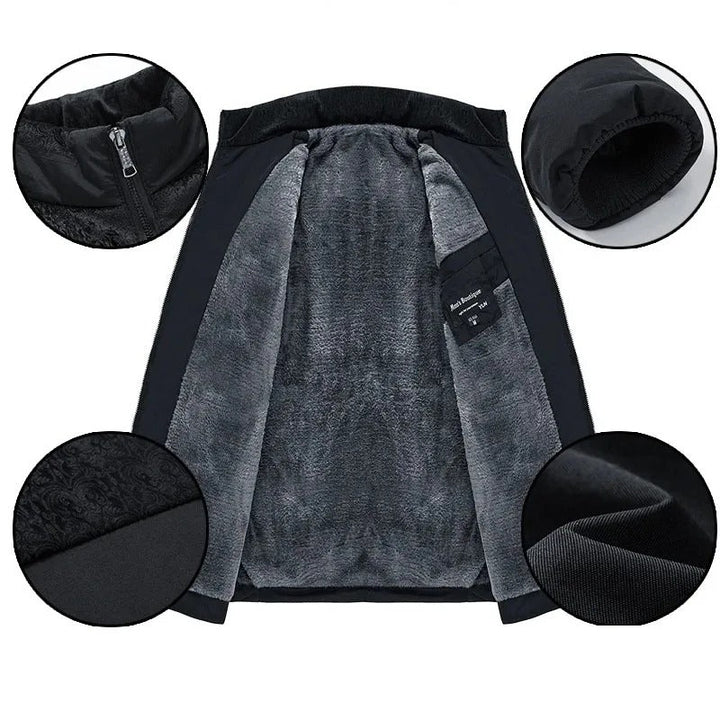 Marenz - Μπουφάν με φόδρα από φλις και φερμουάρ μπροστά