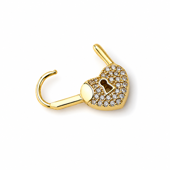 Koolen - Σκουλαρίκια mini hoops με κούμπωμα σε σχήμα καρδιάς