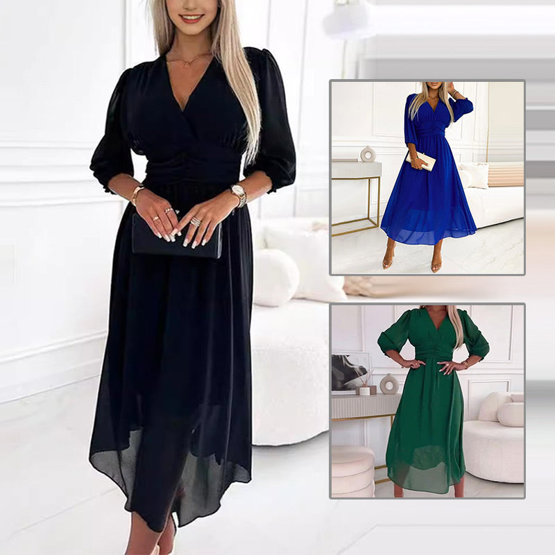 Svana - Ελαφρύ φόρεμα από σιφόν με V-neck