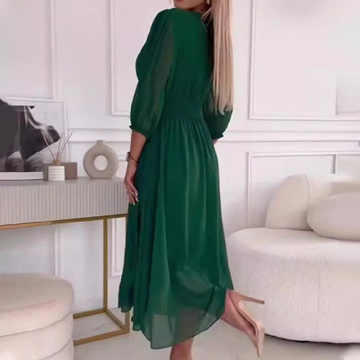 Svana - Ελαφρύ φόρεμα από σιφόν με V-neck