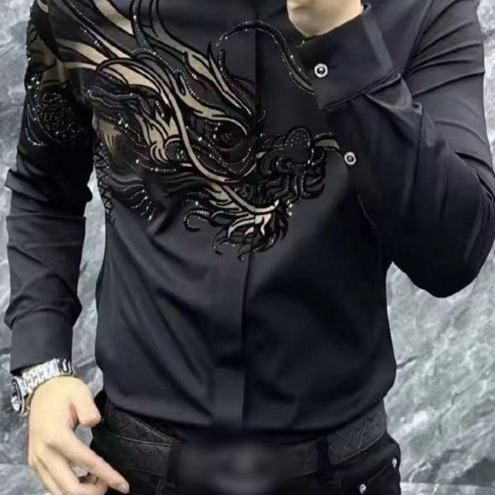 Zeljko - Κομψό πουκάμισο με στενή γραμμή και τυπωμένο σχέδιο