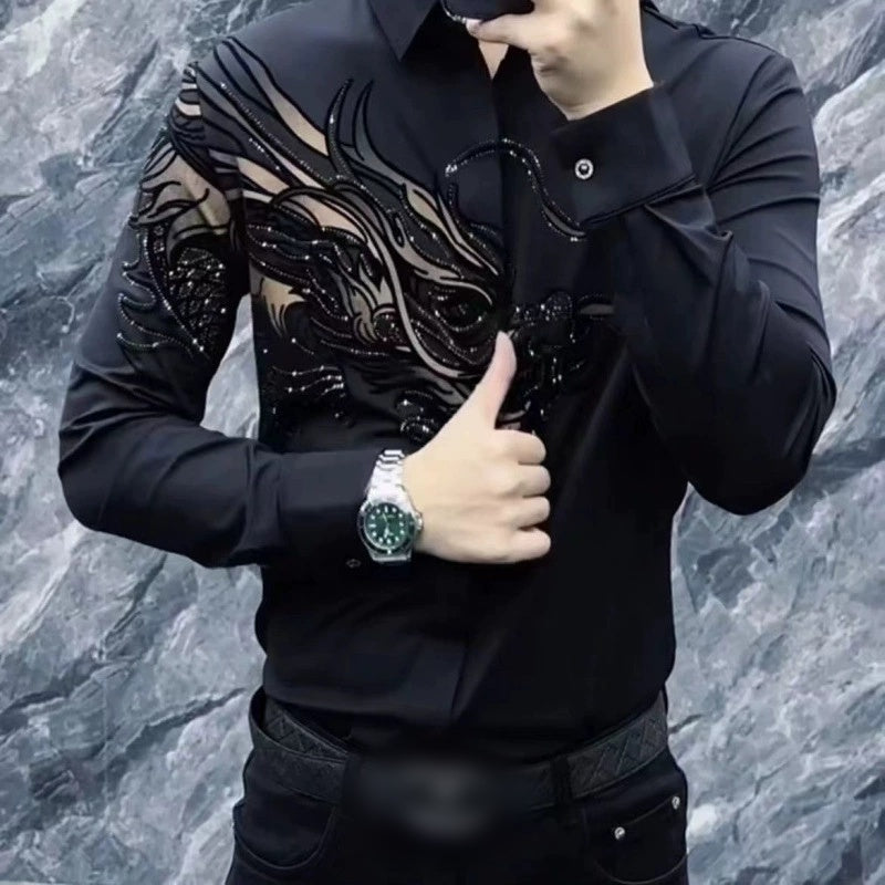 Zeljko - Κομψό πουκάμισο με στενή γραμμή και τυπωμένο σχέδιο