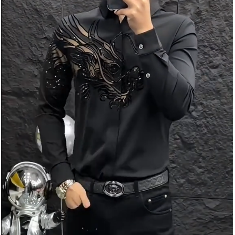 Zeljko - Κομψό πουκάμισο με στενή γραμμή και τυπωμένο σχέδιο