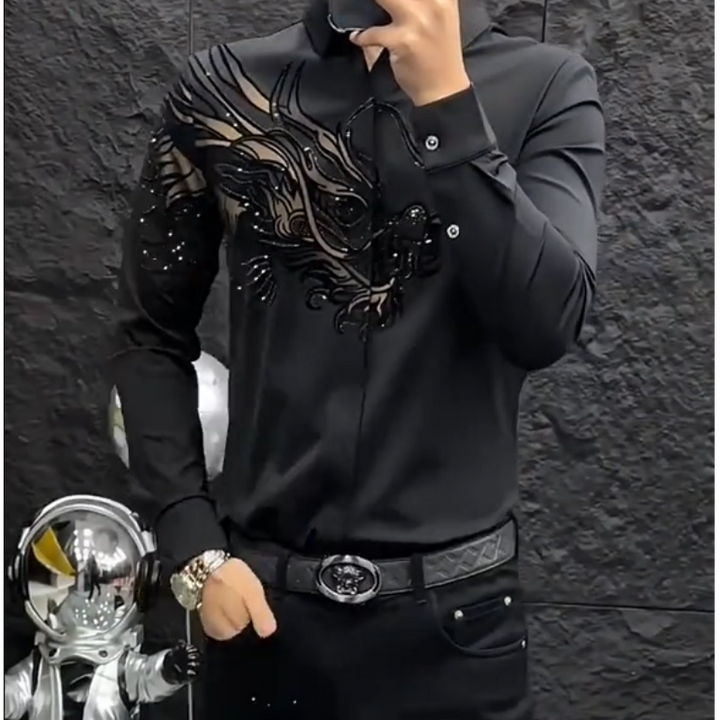 Zeljko - Κομψό πουκάμισο με στενή γραμμή και τυπωμένο σχέδιο