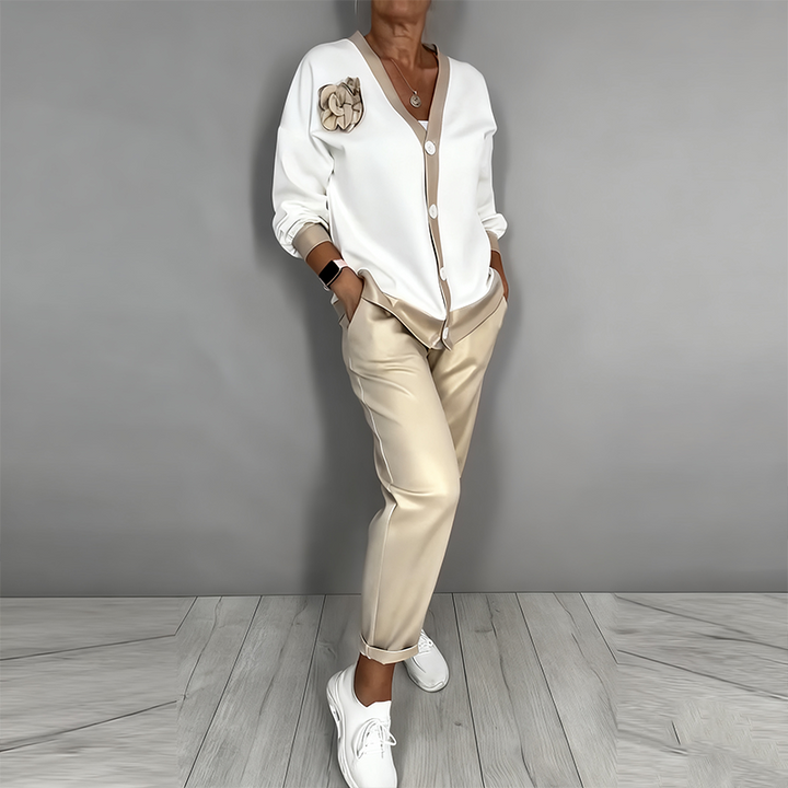 Maelynn - Κομψό σετ από δύο κομμάτια με ζακέτα