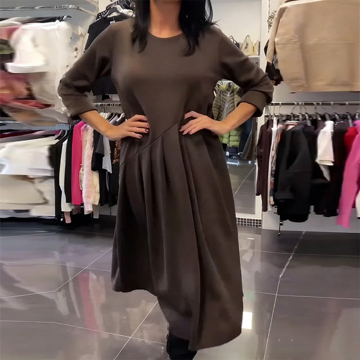 Jorjia - Casual μακρύ φόρεμα με στρογγυλό λαιμό