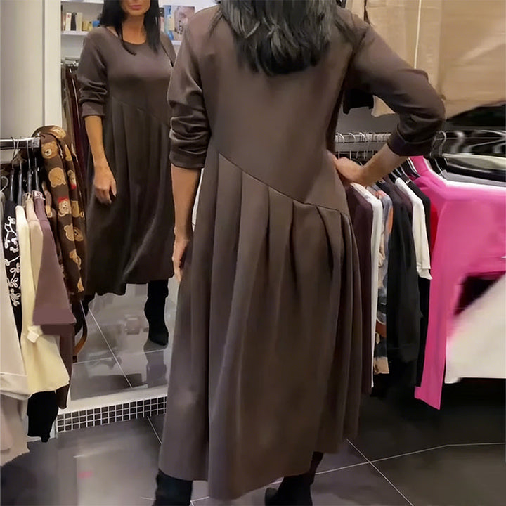 Jorjia - Casual μακρύ φόρεμα με στρογγυλό λαιμό
